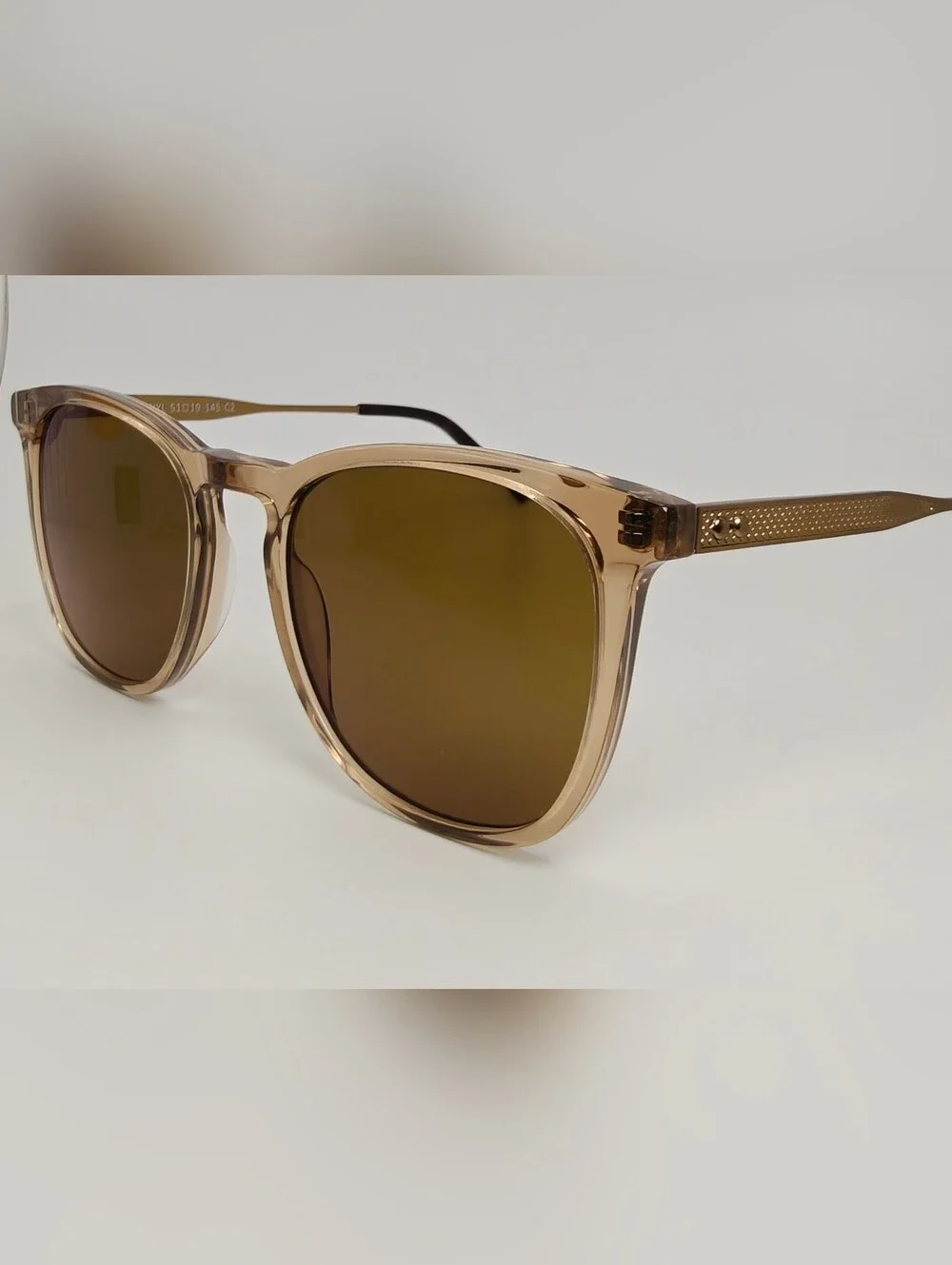 Vinyl. Classic Round Smoked Brown Frame Men.